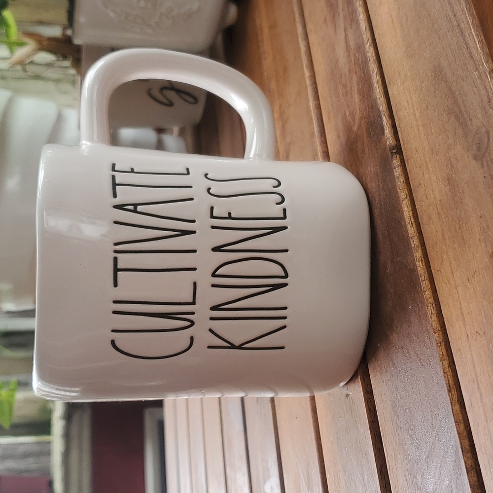 Rae Dunn mug white CULTIVATE KINDNESS